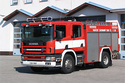 Hasičská Scania.